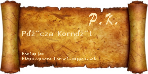 Pócza Kornél névjegykártya